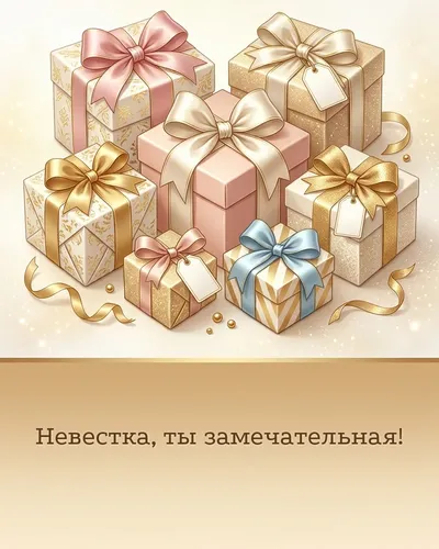 поздравительная открытка — Невестка, ты замечательная!